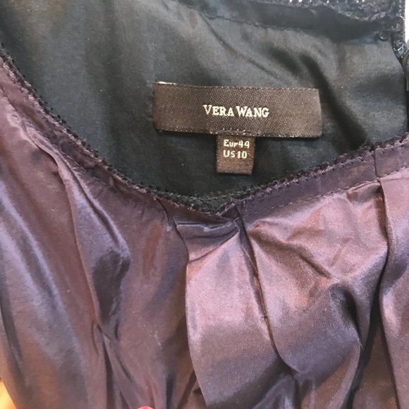 Vera Wang Purple Fringe Silk Dress - Picture 8 of 8